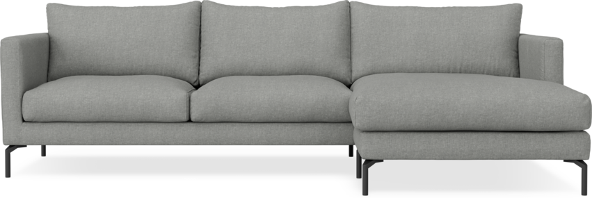 Impression Delux - 3-sits soffa med schäslong höger - Grå