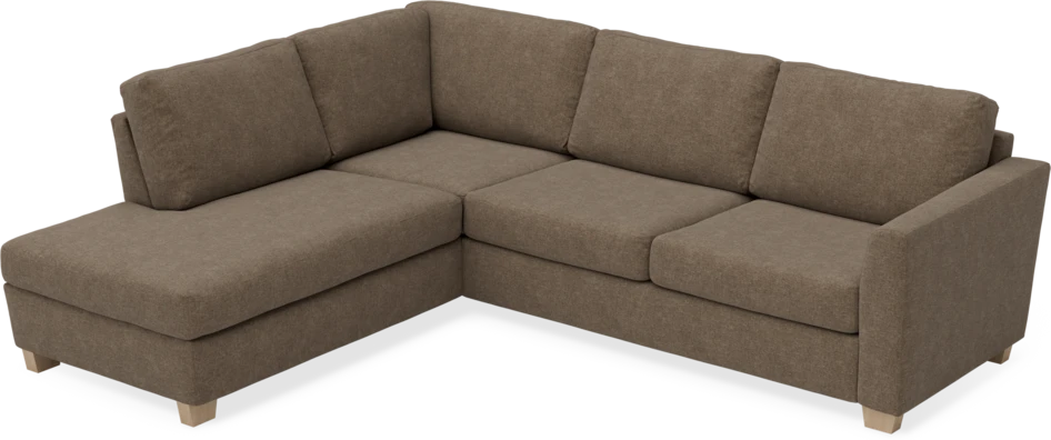 Friday - 2,5-sits soffa med divan vänster - Brun