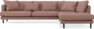 Harper - 3-sits soffa med divan höger - Rosa
