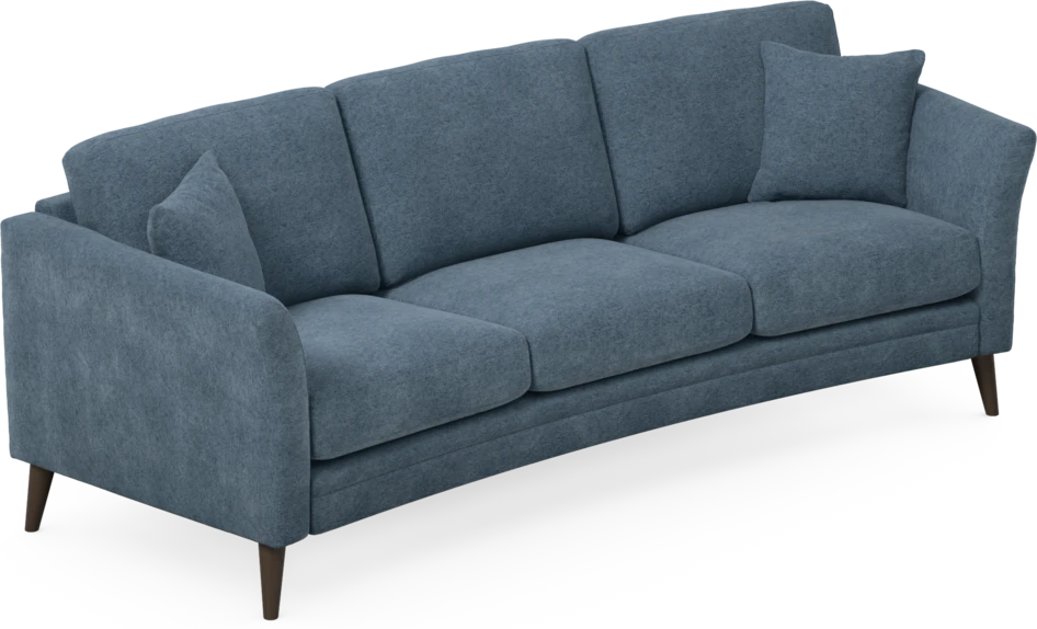 Eden - 3-sits soffa svängd - Blå