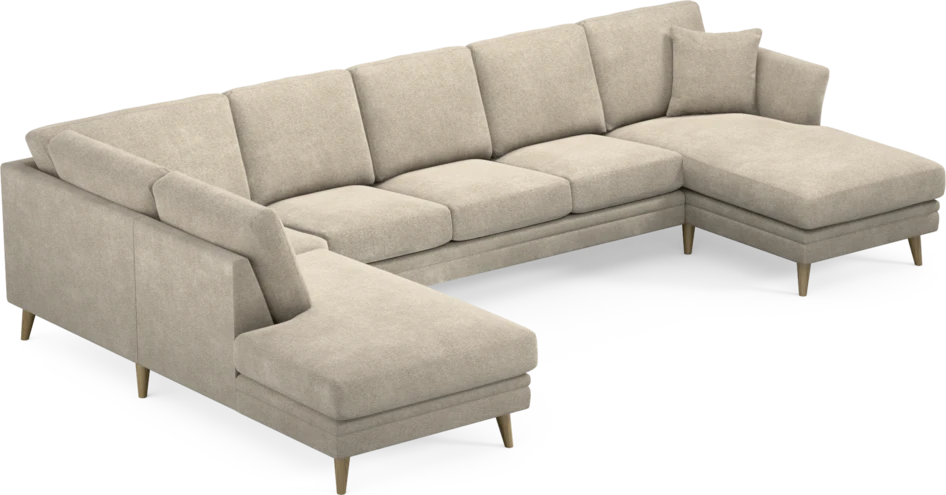 Eden - 3-sits soffa med divan vänster och schäslong höger - Beige