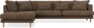 Harper - 3-sits soffa med divan vänster - Brun