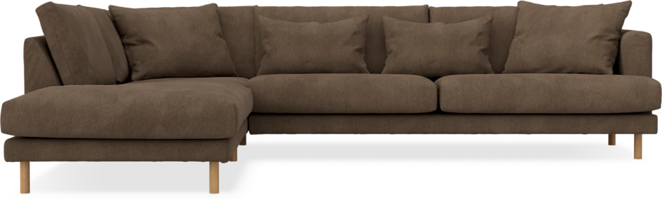 Harper - 3-sits soffa med divan vänster - Brun