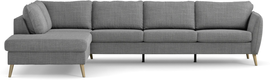 County - 3-sits soffa med divan vänster - Grå