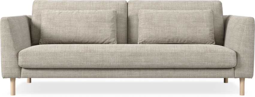 Willow - 3-sits soffa, hel dyna, fast klädsel - Beige
