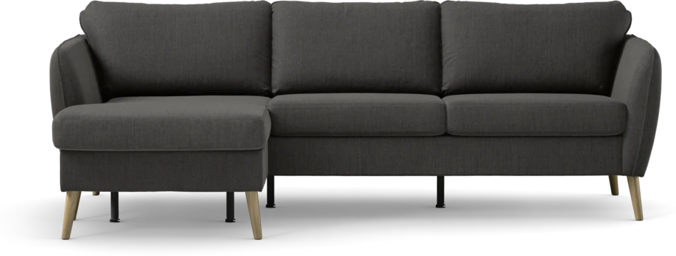 County - 3-sits soffa med flyttbar schäslong - Grå