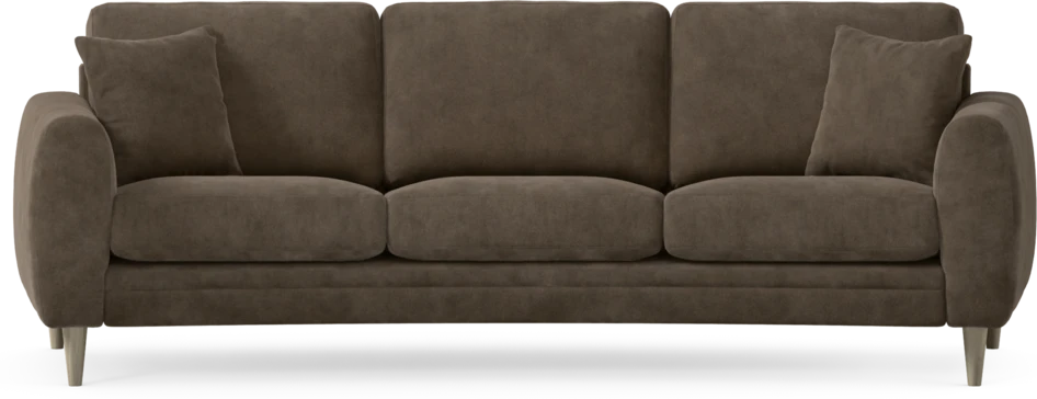 Eden - 3-sits soffa svängd - Brun