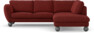 Madison Lux - 2-sits soffa med divan höger - Röd