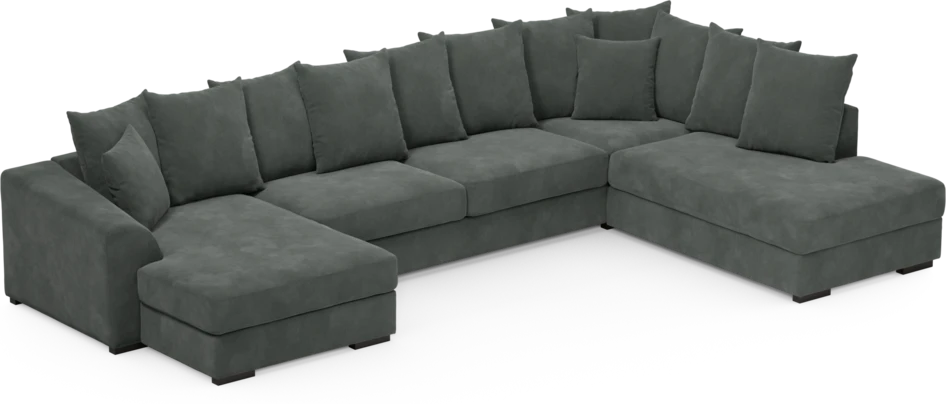 Town - 3-sits soffa med divan höger och schäslong vänster - Grå