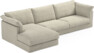 Cherrie Klädsel -  3-sits soffa med schäslong vänster - Beige