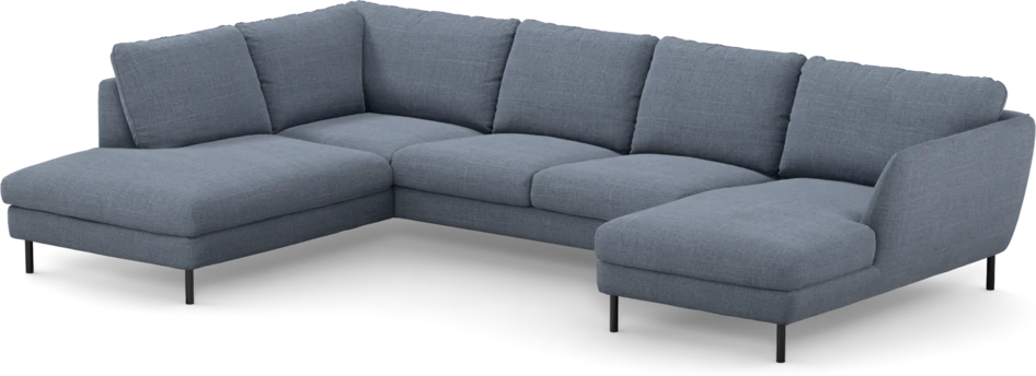 Madison - 2-sits soffa med divan vänster och schäslong höger - Blå
