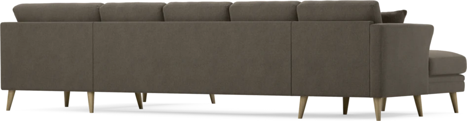 Eden - 3-sits soffa med schäslong vänster och divan höger - Brun