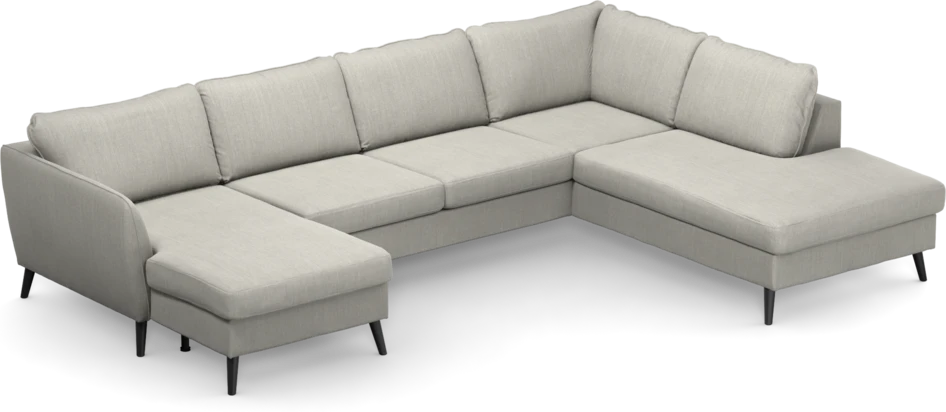 County - 3-sits soffa med schäslong vänster och divan höger - Grå