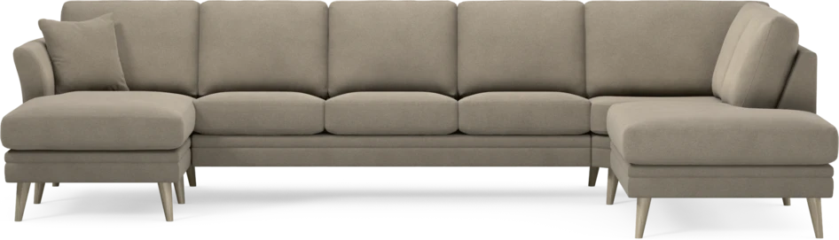 Eden - 3-sits soffa med schäslong vänster och divan höger - Beige
