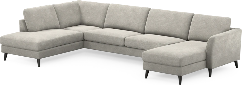 Bridge - 3-sits soffa med divan vänster och schäslong höger - Grå