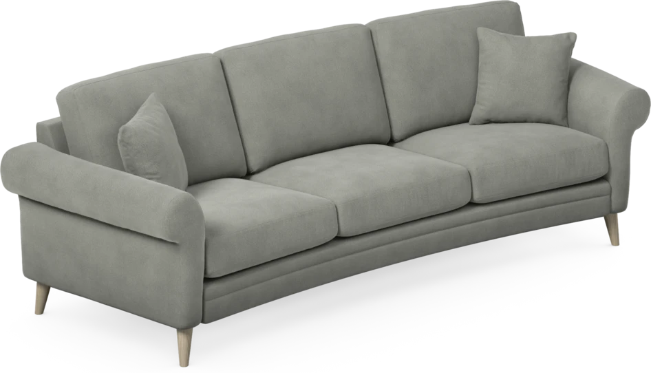 Eden - 3-sits soffa svängd - Grå