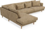 Harper - 3-sits soffa med divan vänster - Brun