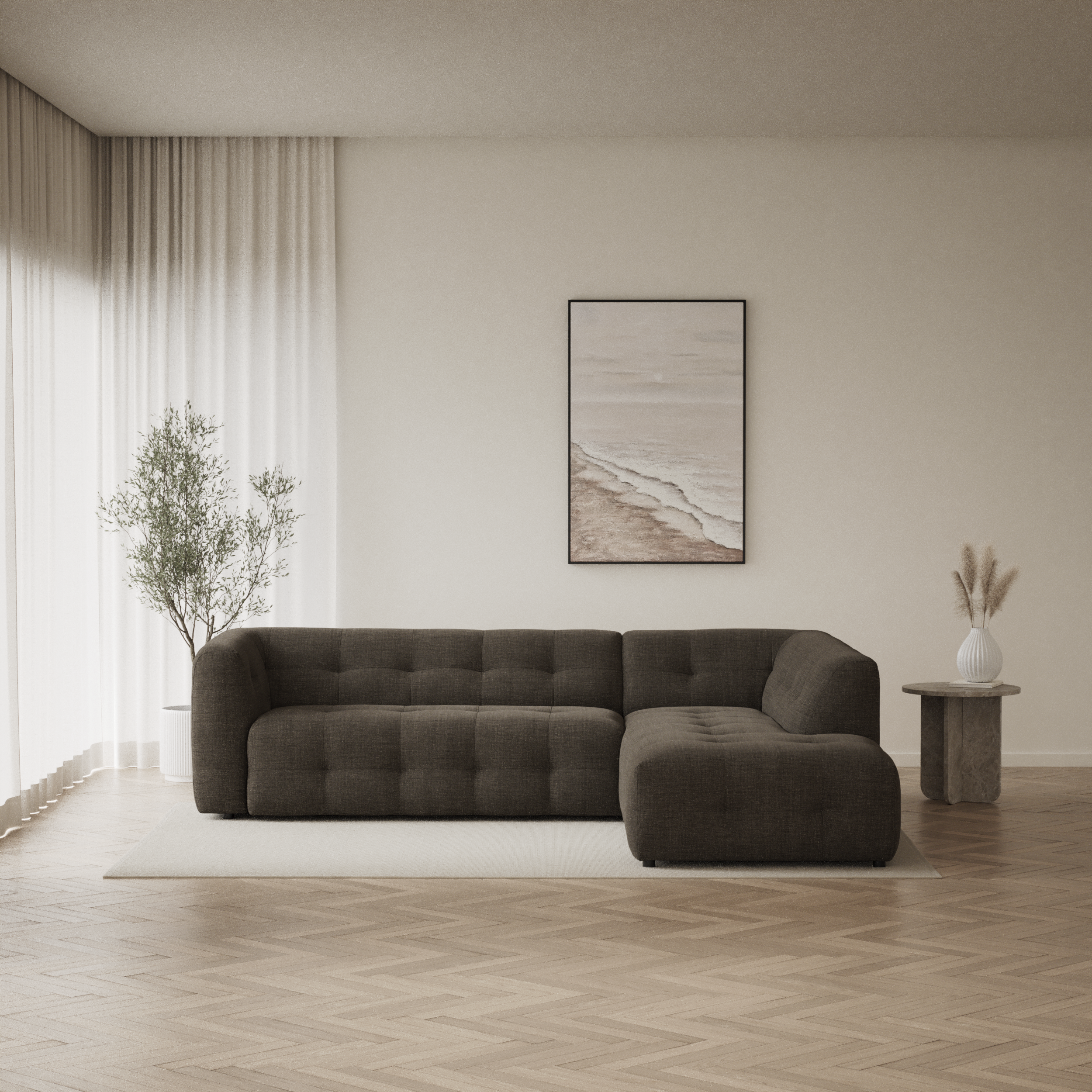 Bella - 3-sits soffa med divan höger - inspiration