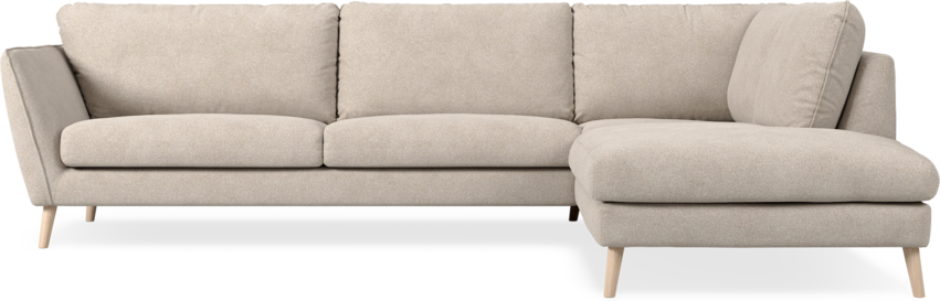 Madison Lux - 3-sits soffa med divan höger - Vit