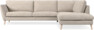 Madison Lux - 3-sits soffa med divan höger - Vit