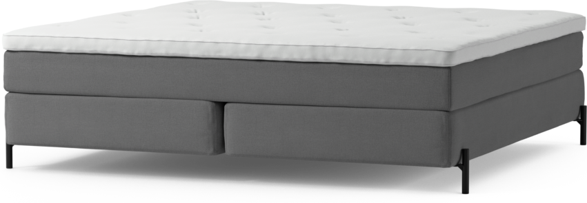 Delux Sense - Kontinentalsäng, dubbelsäng med bäddmadrass och sängben