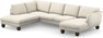 Madison Lux - 2-sits soffa med divan vänster och schäslong höger - Vit