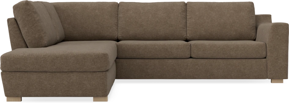 Friday - 2,5-sits soffa med divan vänster - Brun