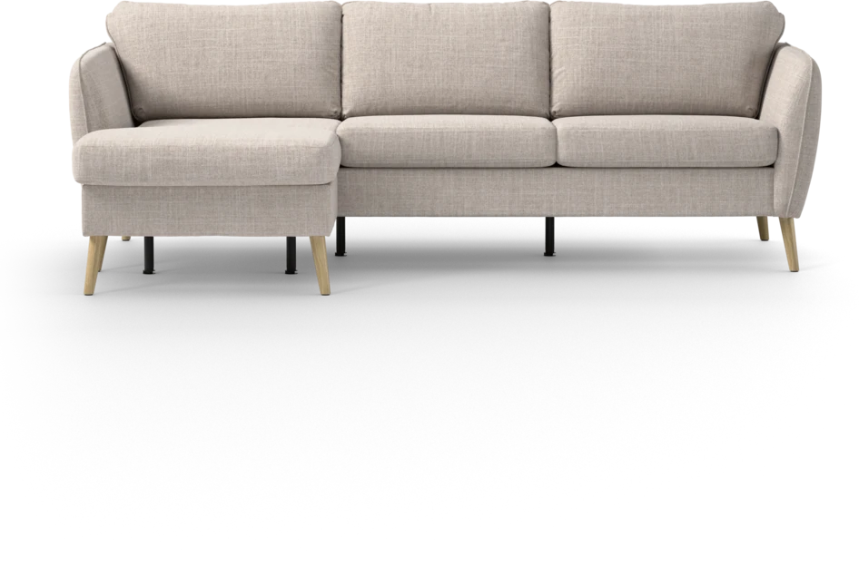 County - 3-sits soffa med flyttbar schäslong - Beige