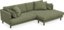 Harper - 4-sits med schäslong XL höger - Grön
