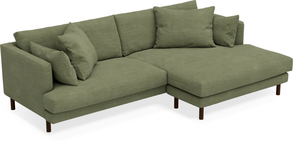 Harper - 4-sits med schäslong XL höger - Grön