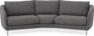 Madison - 3-sits soffa svängd, 90 cm - Grå