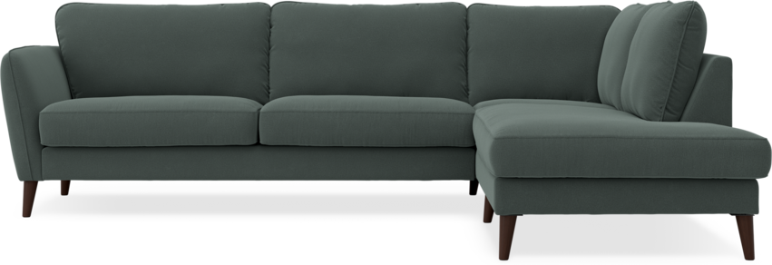Bridge - 3-sits soffa med divan höger - Grå