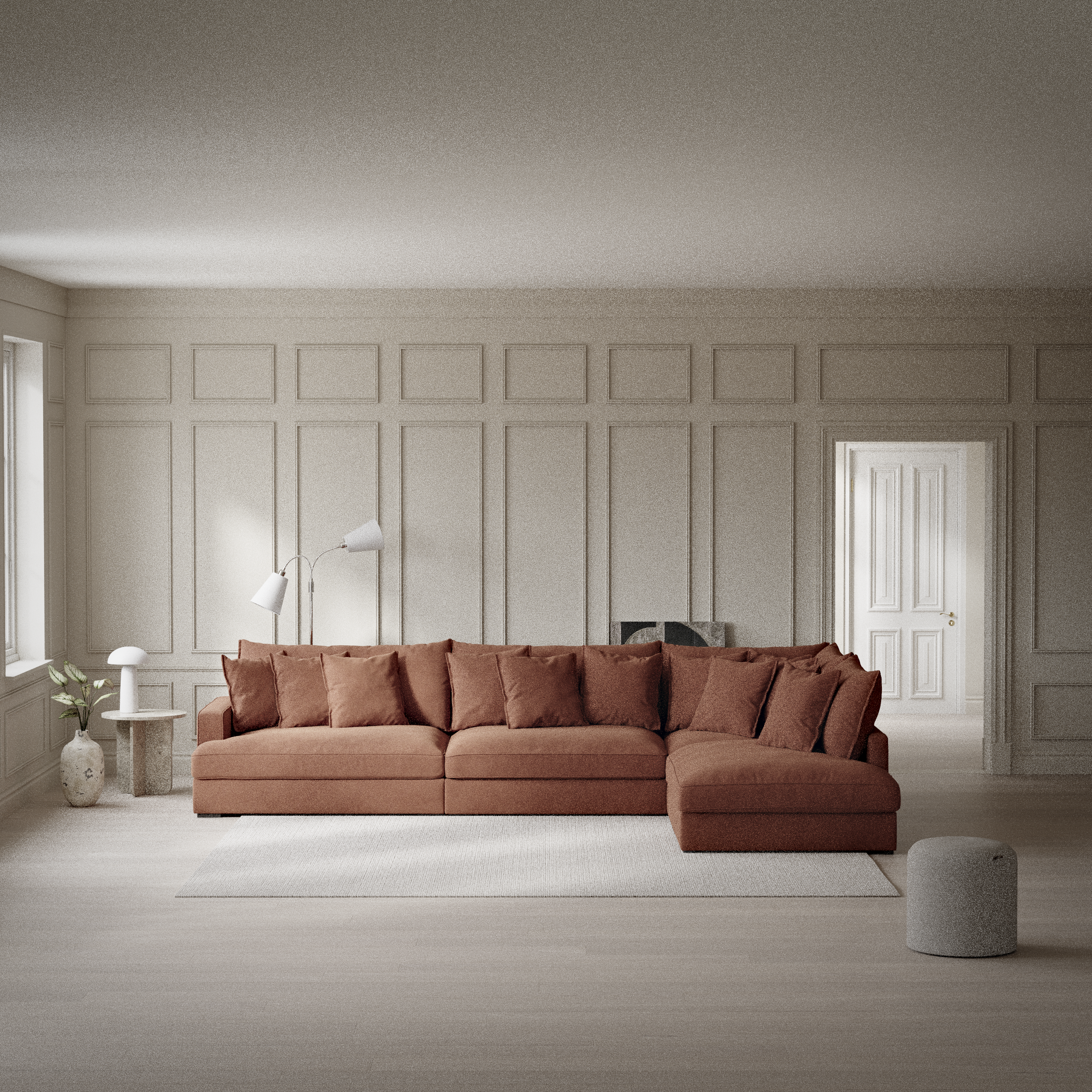 Rossi - 4-sits soffa med divan höger - inspiration