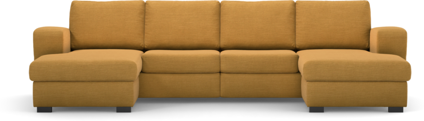 Friday - 2-sits soffa med två schäslonger - Gul