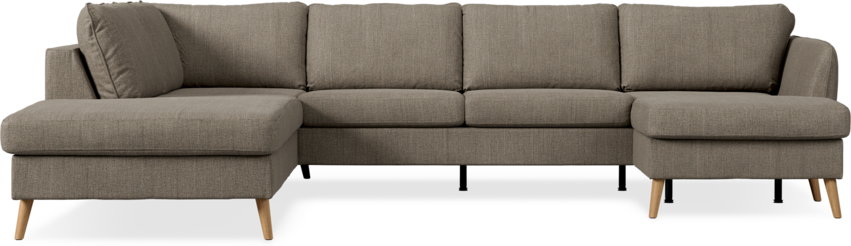County - 3-sits soffa med divan vänster och schäslong höger - Brun