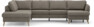 County - 3-sits soffa med divan vänster och schäslong höger - Brun