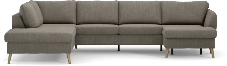 County - 3-sits soffa med divan vänster och schäslong höger - Brun