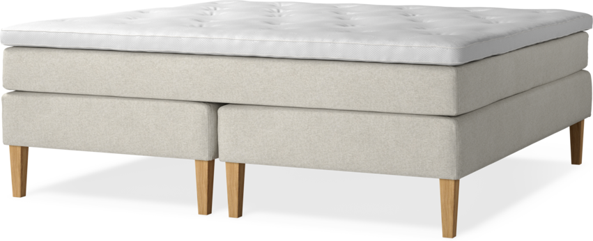 Delux Sense - Kontinentalsäng, dubbelsäng med bäddmadrass - Beige