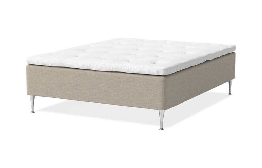 Dream Delux - Ramsäng, dubbelsäng med bäddmadrass Dream Delux vit - Beige