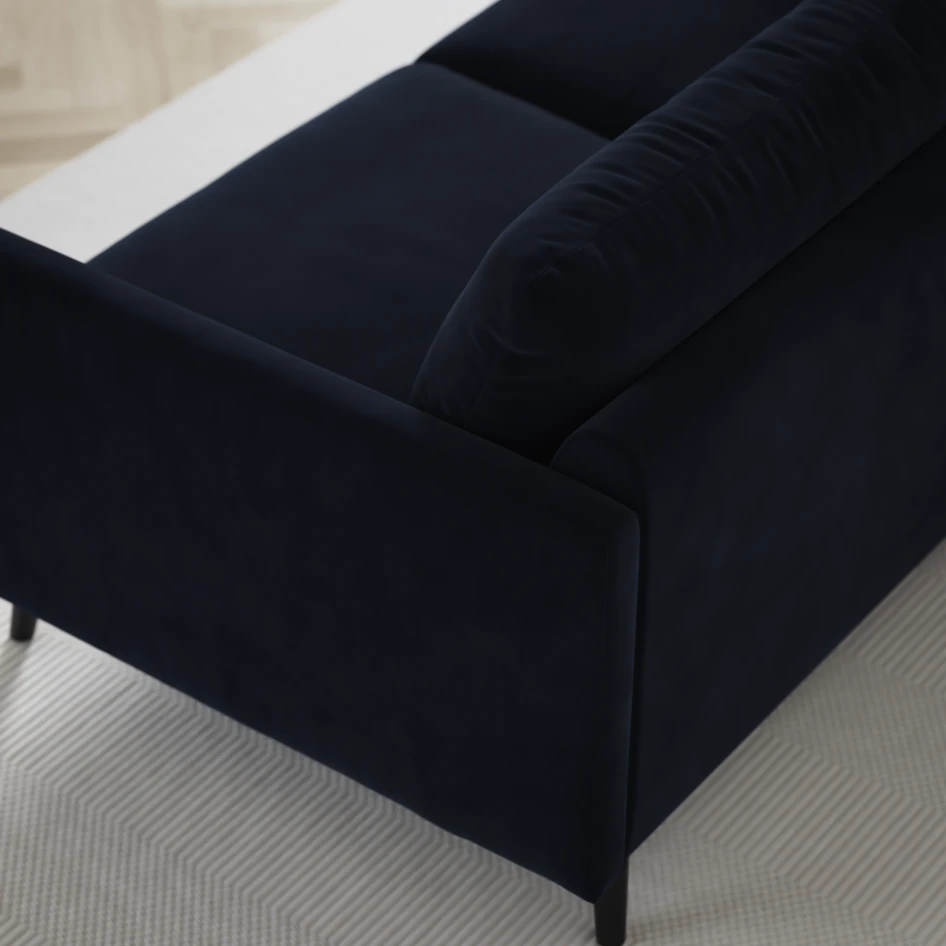 Madison Lux - 2-sits soffa med divan vänster och schäslong höger - Blå