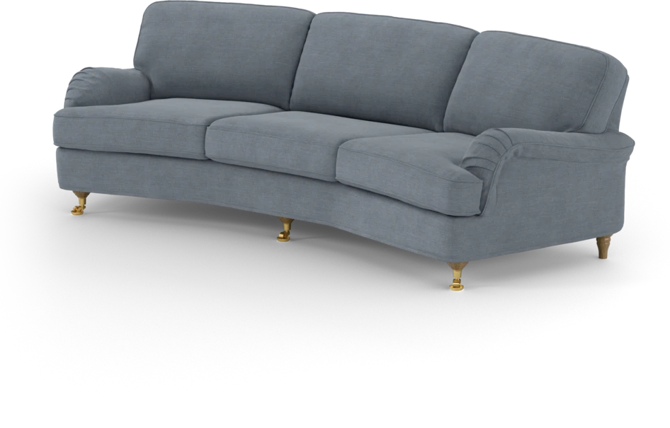Oxford - 3-sits soffa svängd - Blå