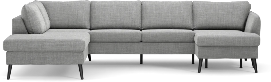 County - 3-sits soffa med divan vänster och schäslong höger - Grå