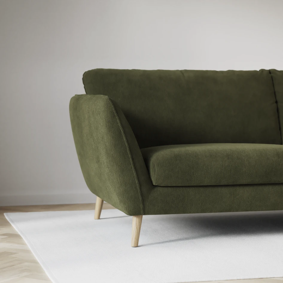 Madison - 2-sits soffa med divan vänster och schäslong höger - Grön