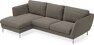 Madison Lux - 2-sits soffa med schäslong vänster - Brun