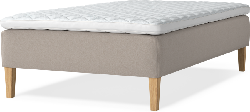 Delux Sense - Ramsäng, enkelsäng med bäddmadrass - Beige