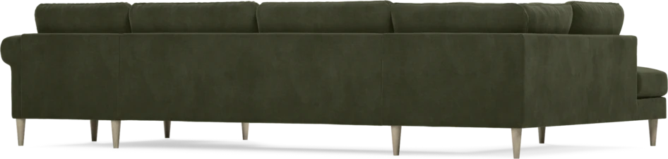 Bridge - 3-sits soffa med divan vänster och schäslong höger - Grön