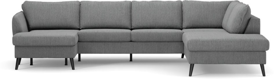 County - 3-sits soffa med schäslong vänster och divan höger - Grå