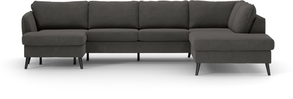 County - 3-sits soffa med schäslong vänster och divan höger - Brun