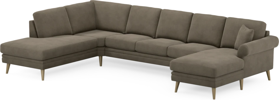 Eden - 3-sits soffa med divan vänster och schäslong höger - Beige