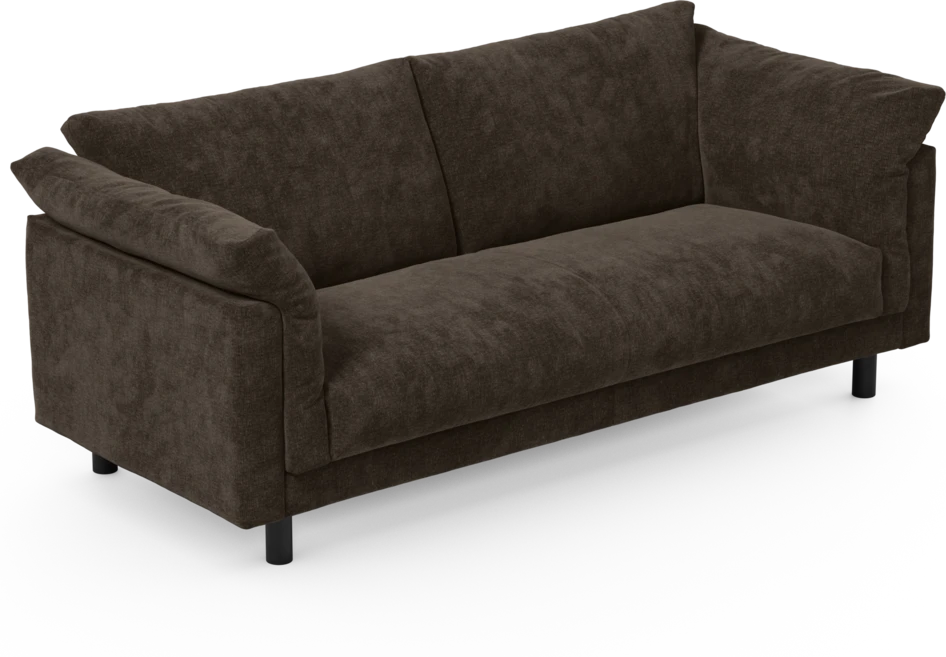 Cherrie - 2,5-sits soffa, hel dyna, fast klädsel - Brun